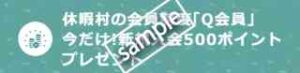 休暇村のQ会員新規入会限定!500ポイントプレゼント