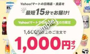 初回限定！Yahooマート利用で1000円OFF
